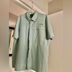 Beautiful light blue North Face short sleeve vented shirt